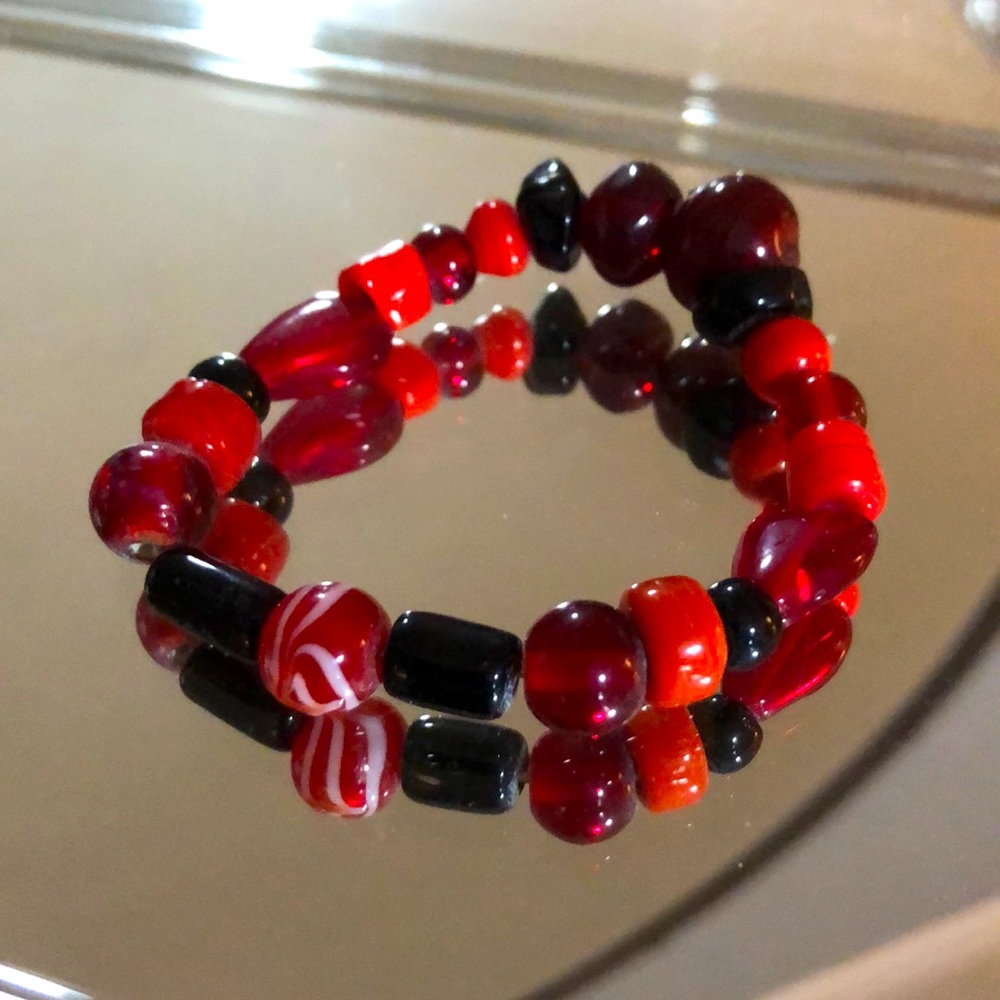 Pretty glass beaded handmade bracelet.
